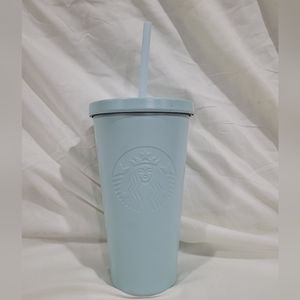 Starbucks Tiffany Blue Aqua Matte Stainless Steel Tumbler 16 Oz